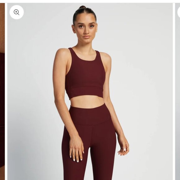 WILO  Base Ribbed (Plum) Longline Sports Bra - Picture 2 of 6